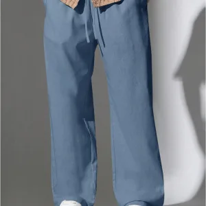 Grey Blue Linen Bottom